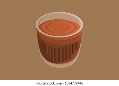 Cute Transparent Coffee Cup Vector