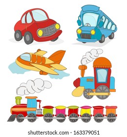 cute transportation element set