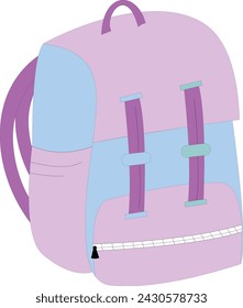 Cute Travel Backpack Vector Illustration