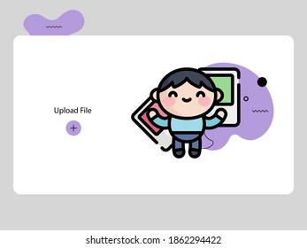 Cute travel themed children's avatars