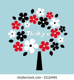 diseño de tarjeta de árbol lindo