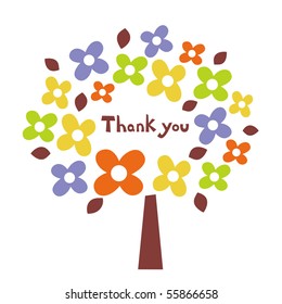 cute tree card design