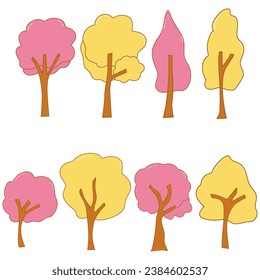 Árbol lindo en estilo de caricatura