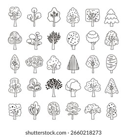 cute tree design hand-drawn illustration