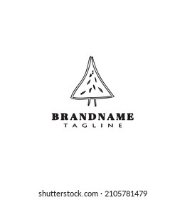 cute tree logo cartoon icon design template black modern isolated vector illustration