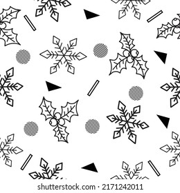 cute tree natal christmas decoration seamless pattern object wallpaper with white background.