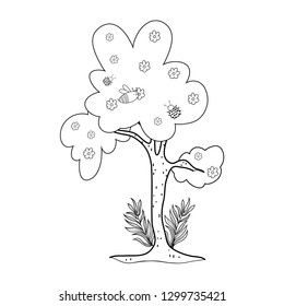 cute tree plant icon