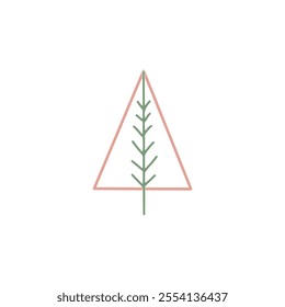 Cute tree seamless pattern on white background, Chrismast backkground for wrapping or textile