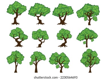 cute tree shape illustration graphic