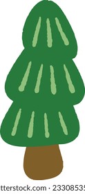 Cute trees in cartoon style.