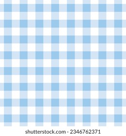 Cute trendy and fashionable blue simple gingham checkered pattern background template design element 