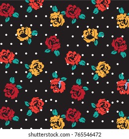 Cute, trendy Floral pattern in the small flower. Ditsy print. Beautiful vector floral pattern. watercolor floral pattern Liberty style. fabric, covers, manufacturing, wallpapers, print, gift wrap.