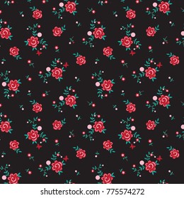 Cute, trendy Floral pattern in the small flower. Ditsy print. Beautiful vector floral pattern. watercolor floral pattern Liberty style. fabric, covers, manufacturing, wallpapers, print, gift wrap.