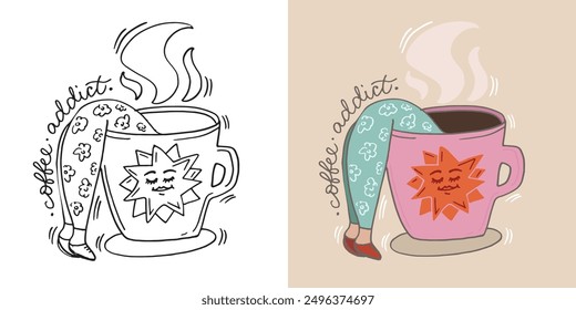 Cute trendy  hand drawn doodle lettering quote. Lettering for t-shirt design, mug print, bag print, clothes fashion. 100% hand drawn vector image.