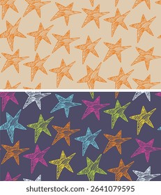 Cute trendy hand drawn doodle abstract pattern background, bag print, clothes fashion. 100% hand drawn vector image.