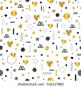 Cute trendy seamless pattern in scandinavian style.  All elements are  hidden under mask. Pattern are not cropped and can be edited
