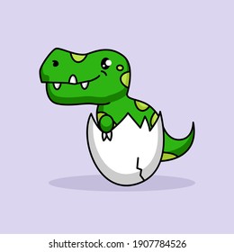 Cute T-Rex dino mascot design