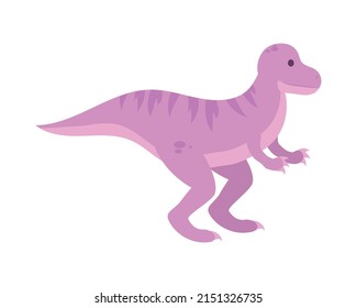 Cute Trex Dinosaur Icon On White Background