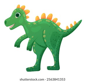 Cute trex dinosaur with noise texture isolated on transparent background