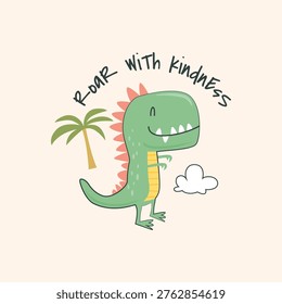 Cute T-Rex illustration with 