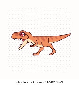 cute T-rex mascot cartoon logo illustration. tyarannosaur cartoon image