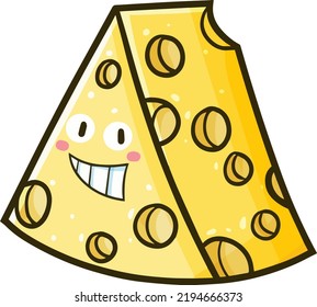 Cute Triangle Cheese Cartoon Character