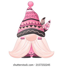 Cute Tribal Gnome Illustration for decoration