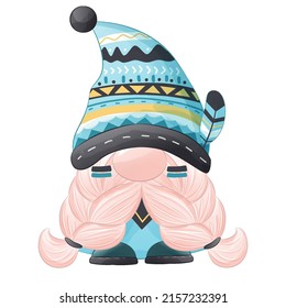 Cute Tribal Gnome Illustration for decoration