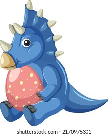 Cute Triceratop Dinosaur Cartoon illustration