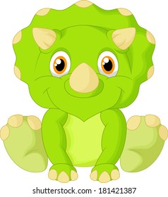 Cute triceratops cartoon