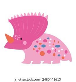 The cute Triceratops cartoon can be used for decoration, wallpaper, design, etc.