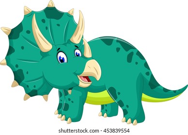 cute Triceratops cartoon posing