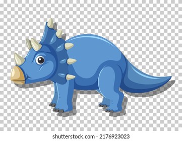 Cute triceratops dinosaur isolated illustration