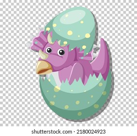 Cute triceratops dinosaur isolated illustration