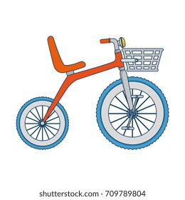 cute tricycle isolated icon