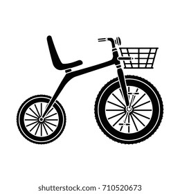 cute tricycle isolated icon