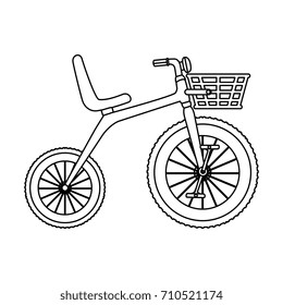 cute tricycle isolated icon