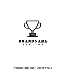 cute trophy logo cartoon icon modern vector illustration