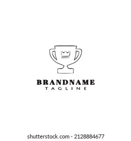 cute trophy logo cartoon icon modern vector illustration
