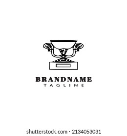icono de la caricatura del logo de un trofeo lindo ilustración vectorial moderna