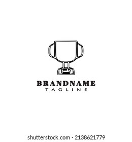 icono de la caricatura del logo de un trofeo lindo ilustración vectorial moderna