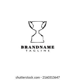 cute trophy logo cartoon icon modern vector illustration