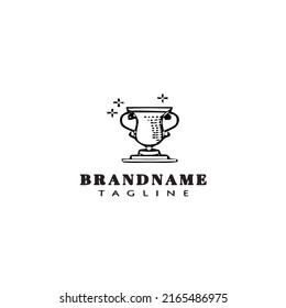 cute trophy logo cartoon icon modern vector illustration