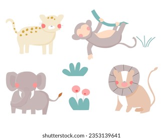 Elemento de vectores de animales tropicales