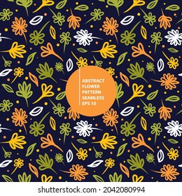 cute tropical flower pattern seamless illustration