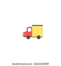 Cute truck icon flat vector design