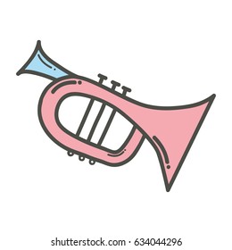 cute trumpet play music instruments