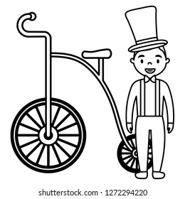 cute trycicle toy icon