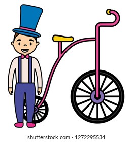 cute trycicle toy icon