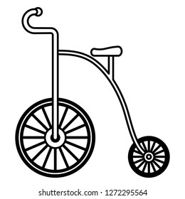 cute trycicle toy icon